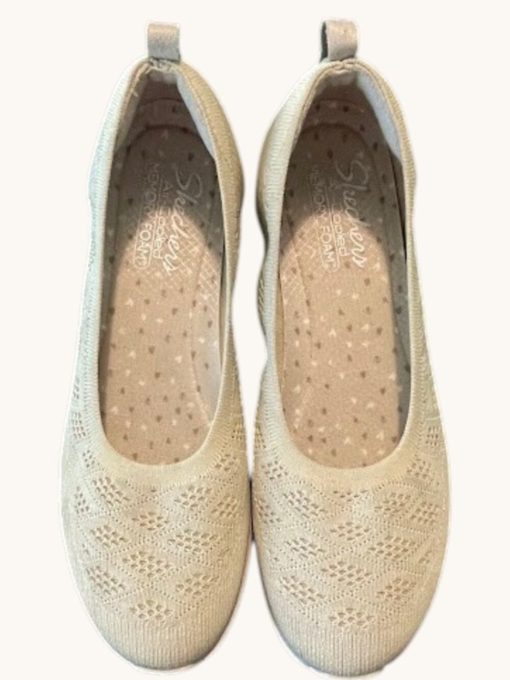 Skechers Cleo Sport Daring Spirit Flats Taupe Women Size 11